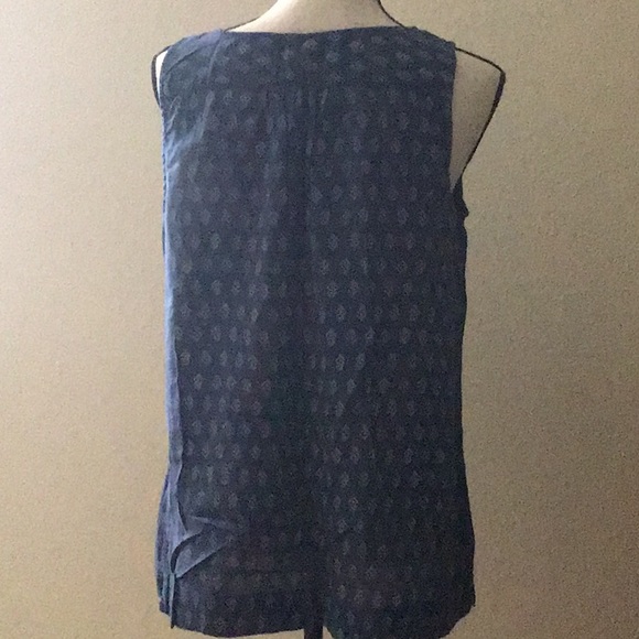 MEDIUM Gap Blue/Off White Top - Picture 4 of 4